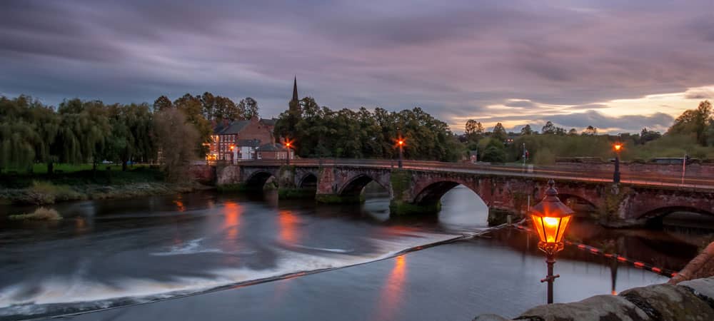 Bridge over the River Dee in Chester